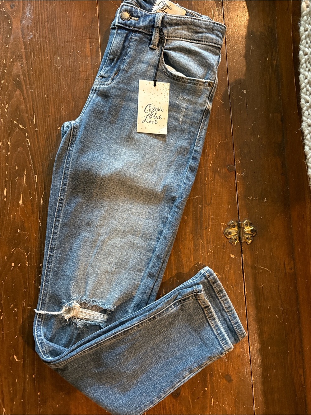 Cosmic Blue Love Light Blue Boyfriend Jeans - Relaxed Distressed Fit